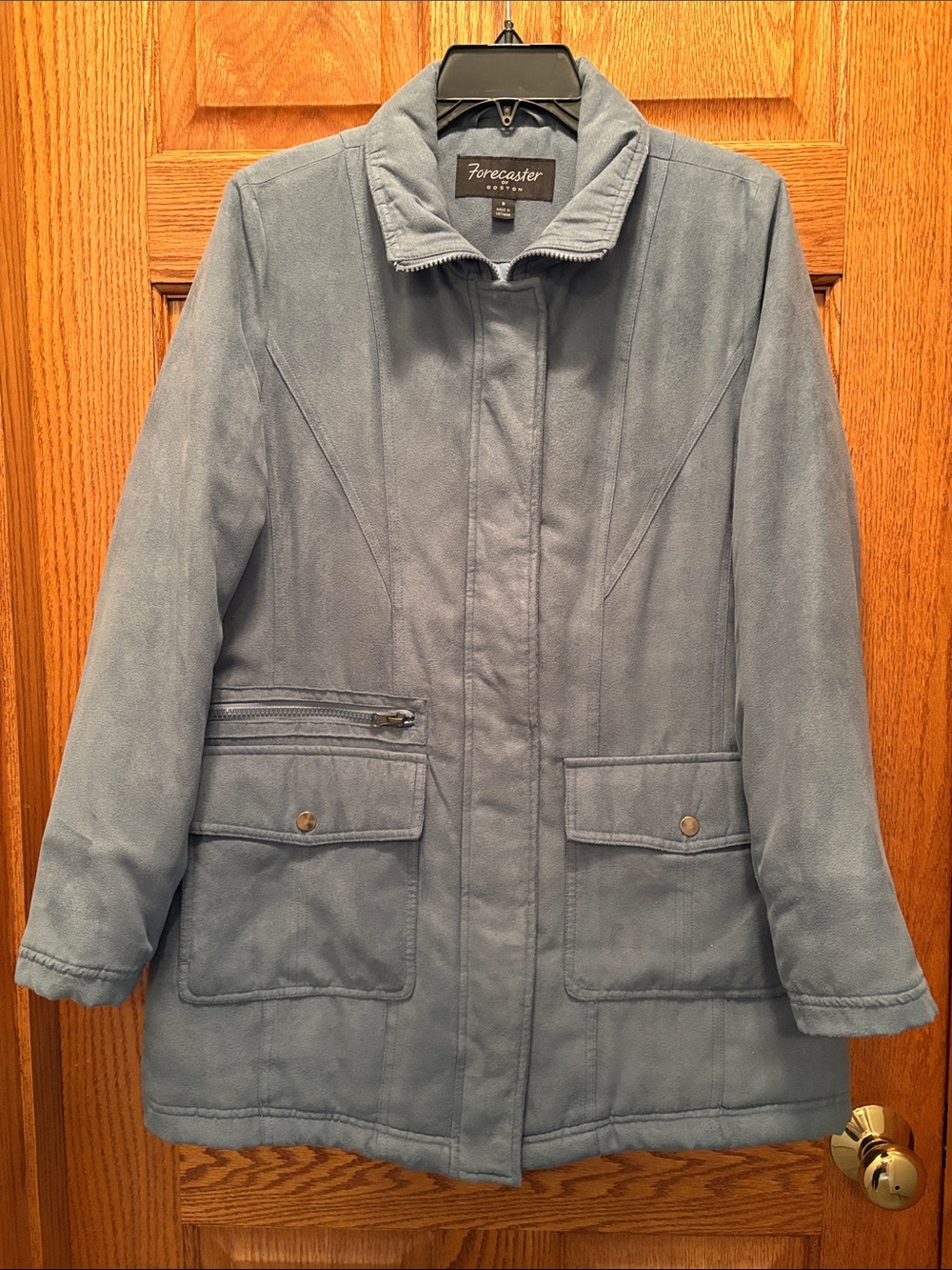Forecaster Women’s Light Blue Coat with Collar